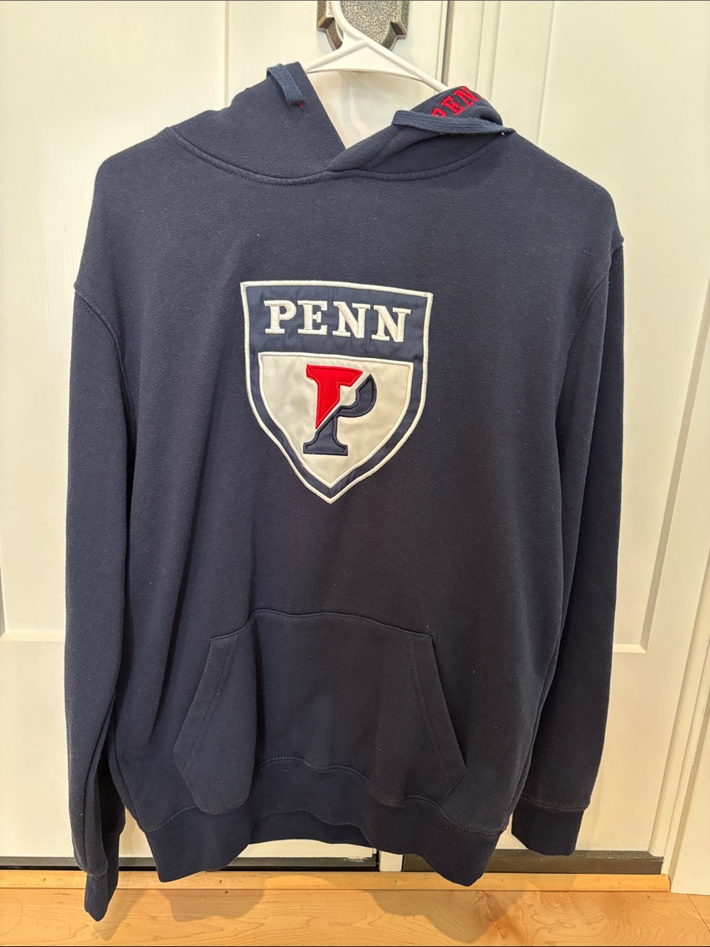 Colosseum Navy Hoodie with Red & White Penn Shield
